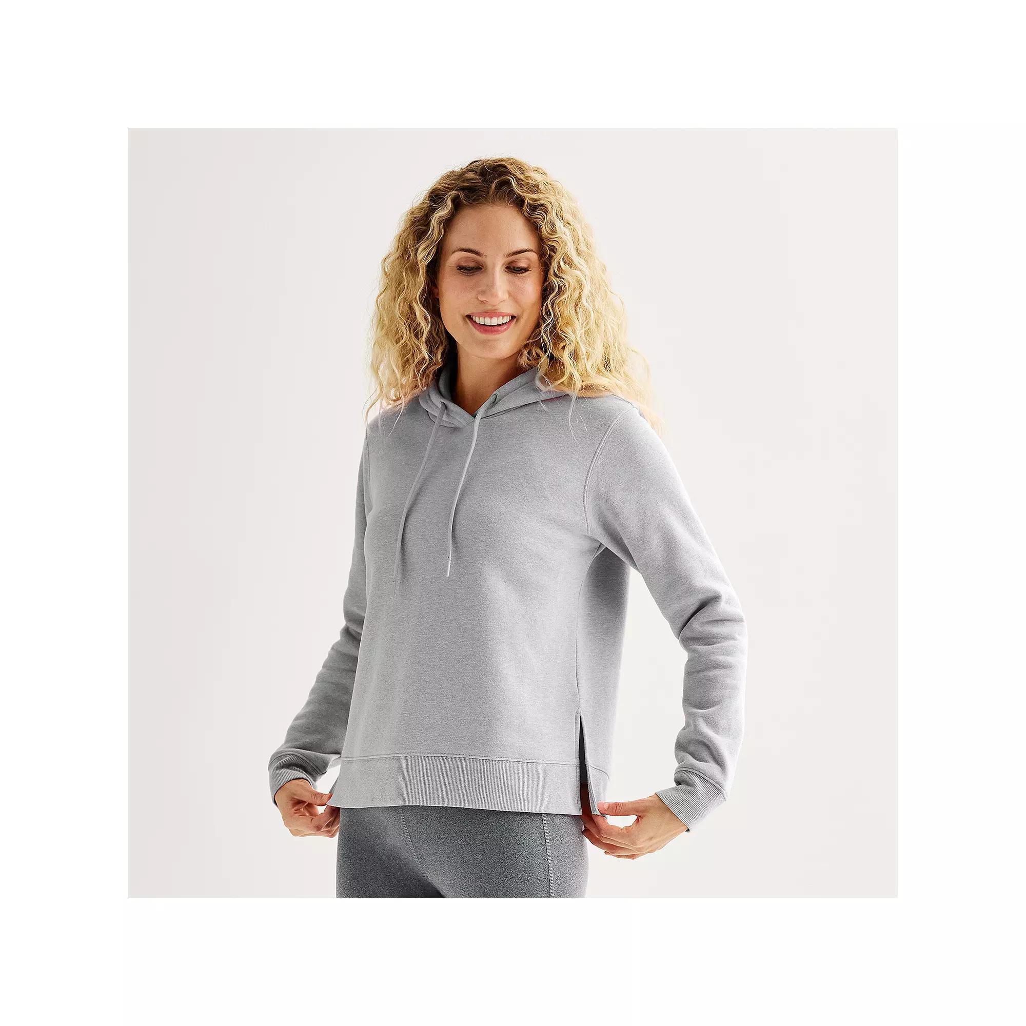 Women's Tek Gear® Ultrasoft Fleece Hoodie, Size: XL, Dark Frost Grey Product Image