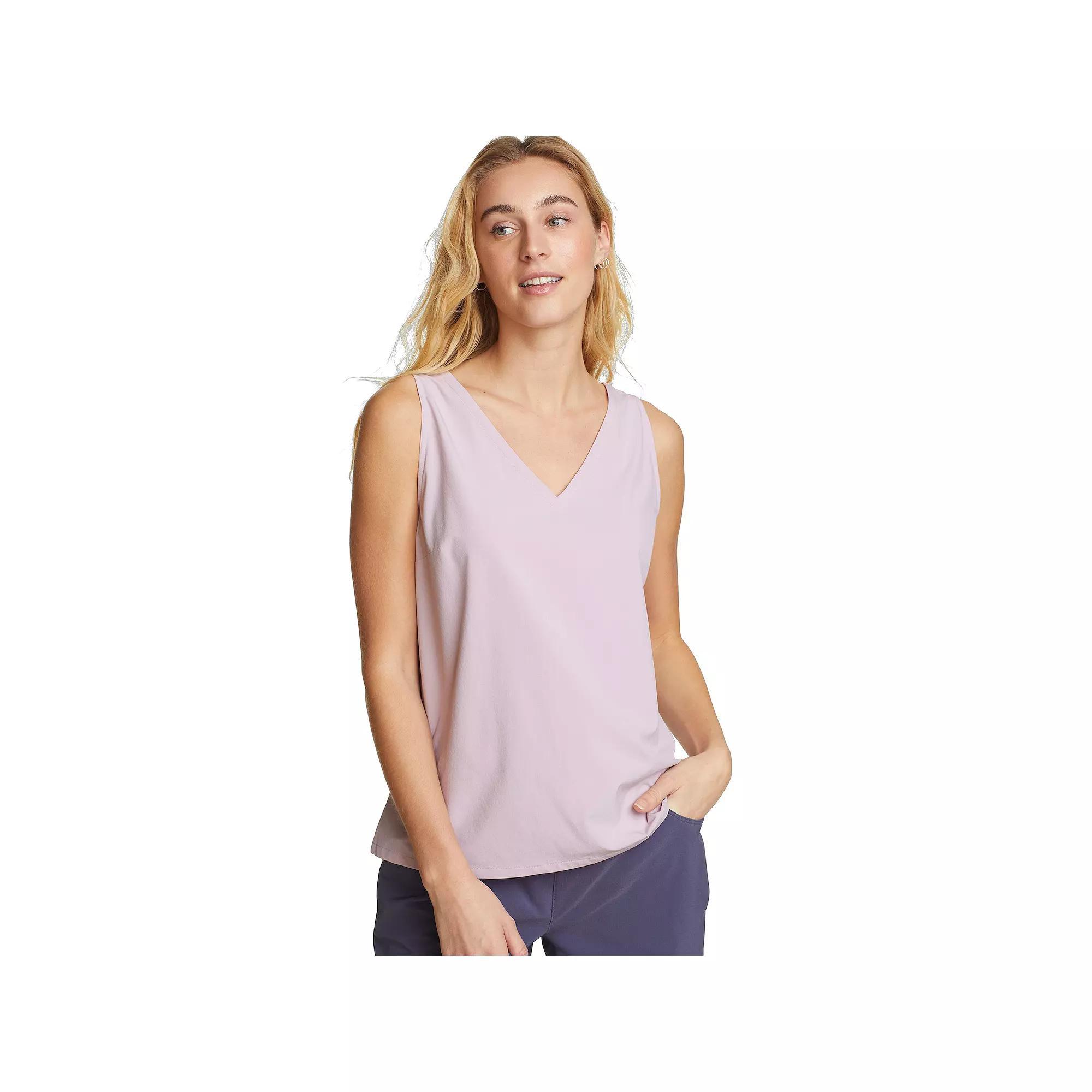 Women's Eddie Bauer Departure V-Neck Tank Top, Size: XXL, Light Purple Product Image