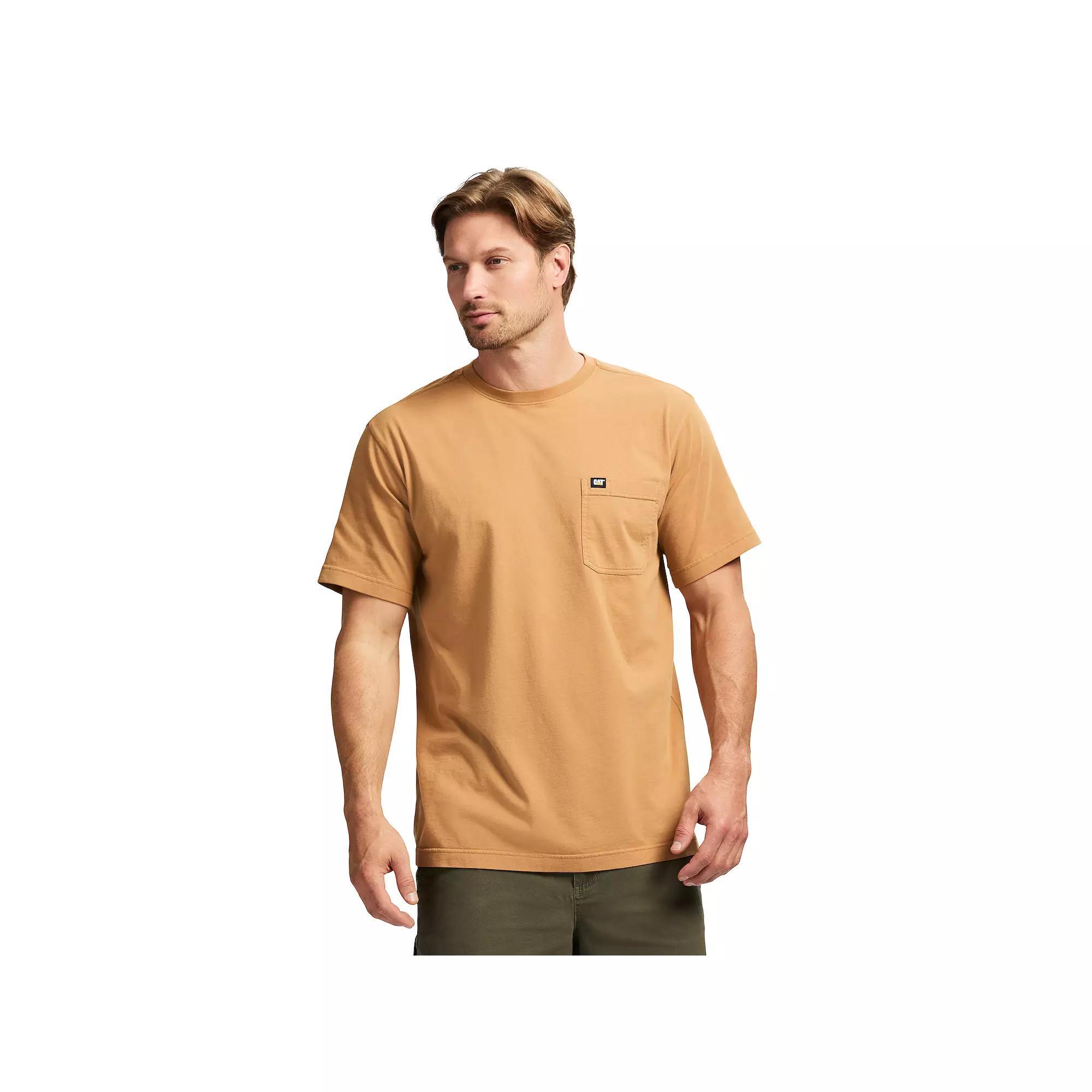 Men's Caterpillar Cat Logo Pocket Tee, Size: Large, Brown Product Image