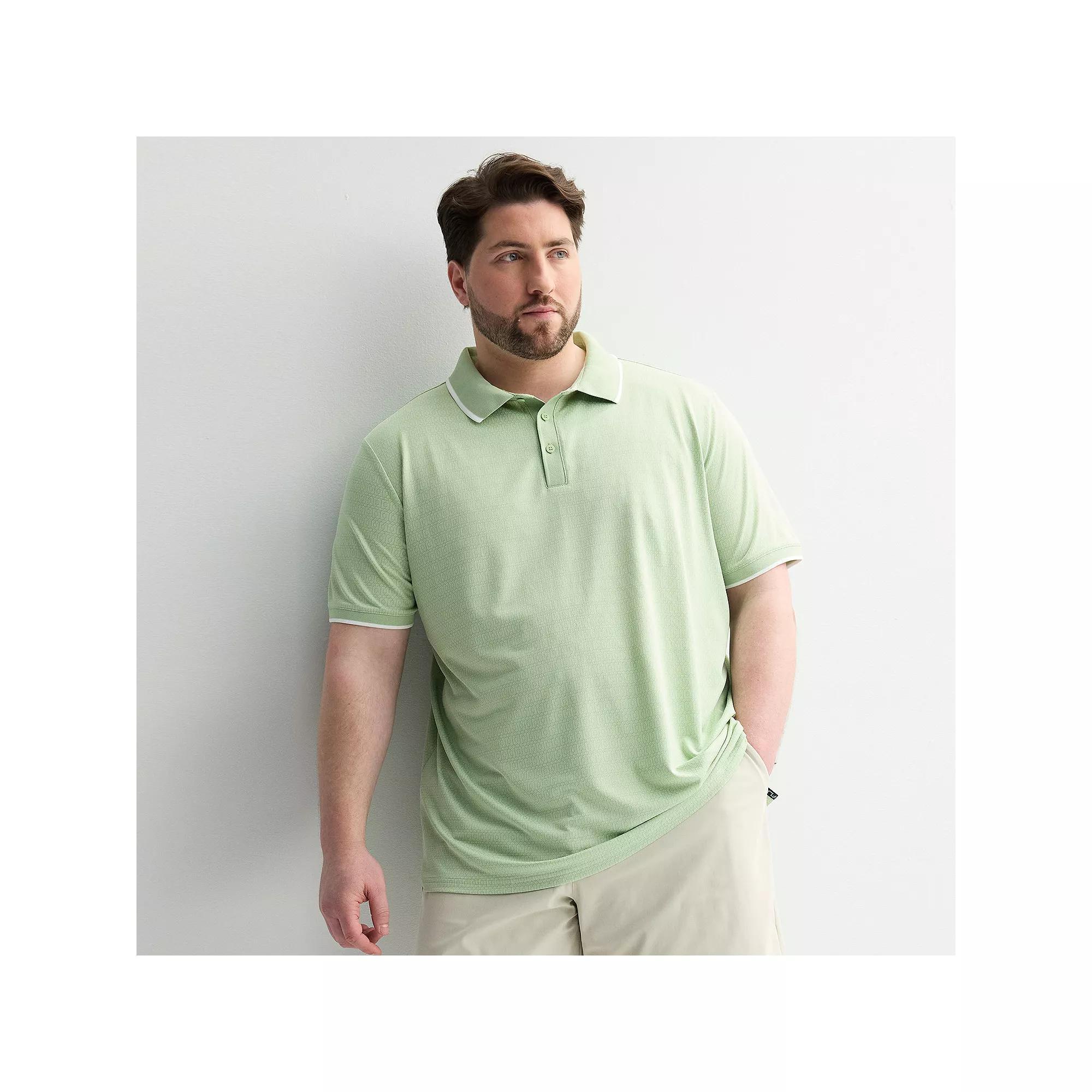 Big & Tall FLX Tipped Commuter Polo, Men's, Size: 2XB, Light Green Product Image