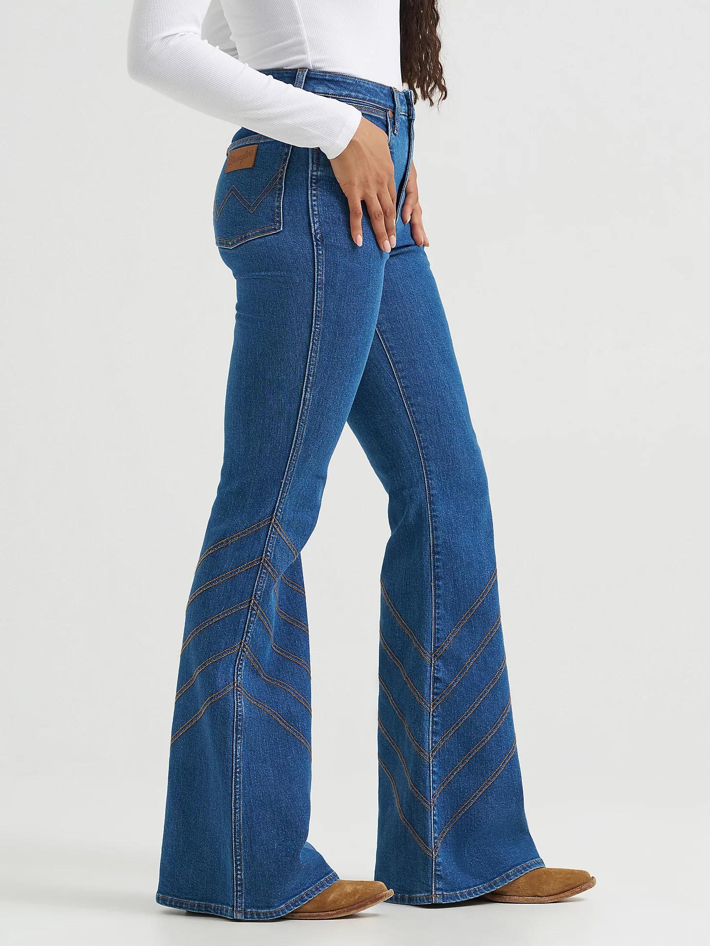 Women's High Rise Flare Jean in Carolina Product Image