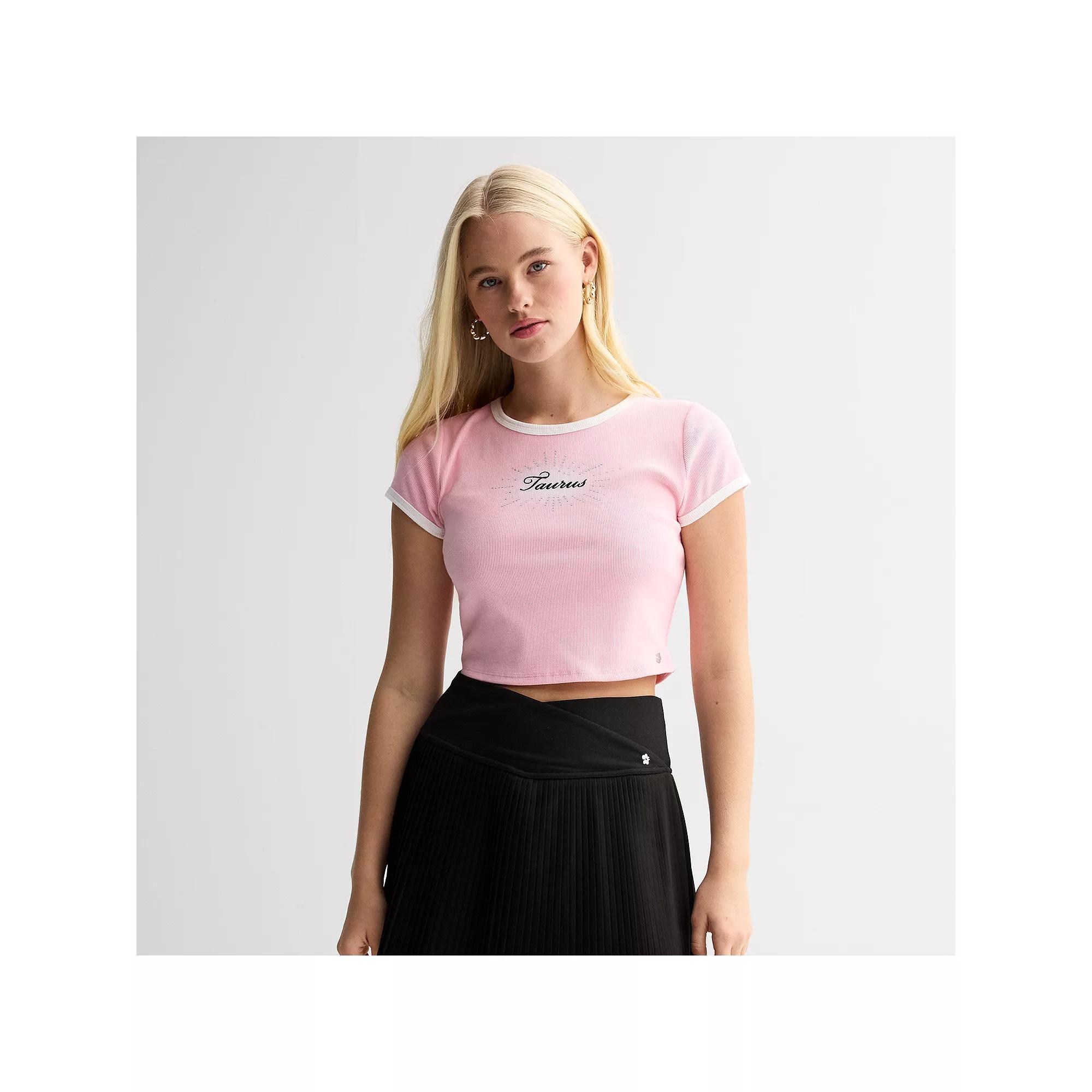 Women's Limited Too Zodiac Sign Baby Tee, Girl's, Size: Small, Taurus Product Image