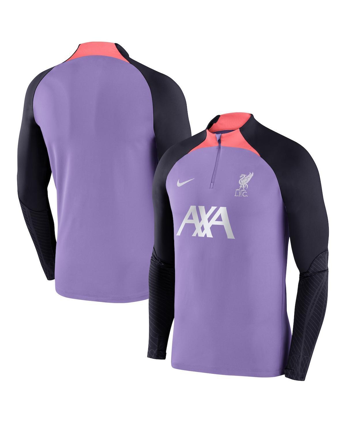 Men's Nike Purple Liverpool Strike Drill 2023/24 Performance Quarter-Zip Long Sleeve Top, Size: XL, Lvp Purple Product Image
