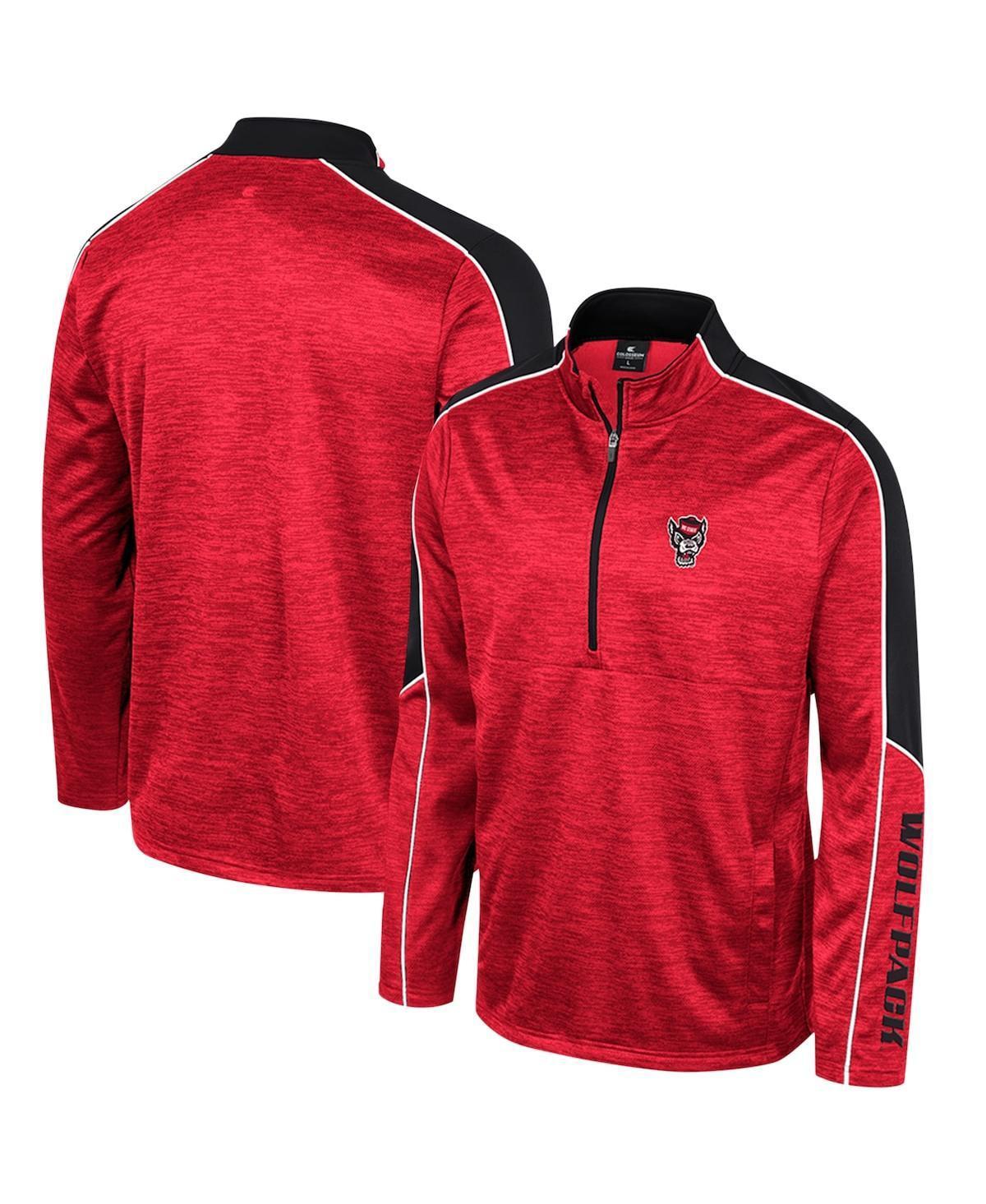 Men's Colosseum Red NC State Wolfpack Marled Half-Zip Jacket, Size: XL, Nst Red Product Image