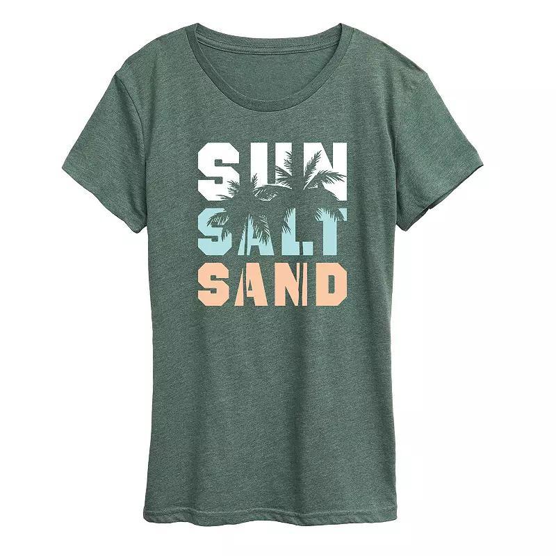 Womens Sun Salt Sand Graphic Tee, Girls Product Image
