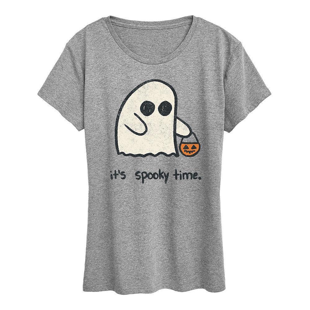 Women's It's Spooky Time Halloween Tee, Girl's, Size: Small, Gray Product Image