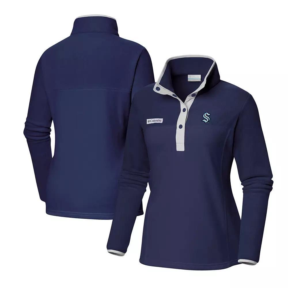 Women's Columbia Deep Sea Blue Seattle Kraken Benton Springs Half-Snap Jacket, Size: XL, Krk Blue Product Image