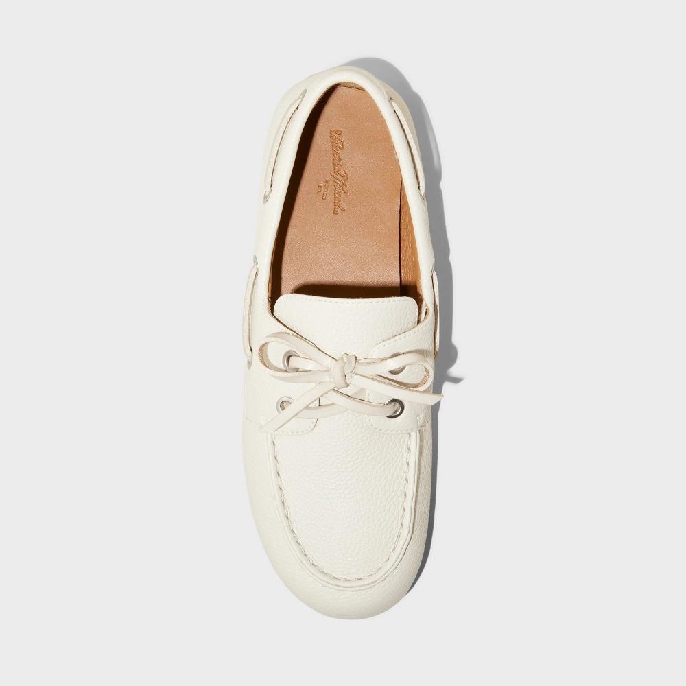 Womens Midge Boat Shoe Flats with Memory Foam Insole - Universal Thread Off-White 9: Pull-On, Contoured Footbed Width Product Image