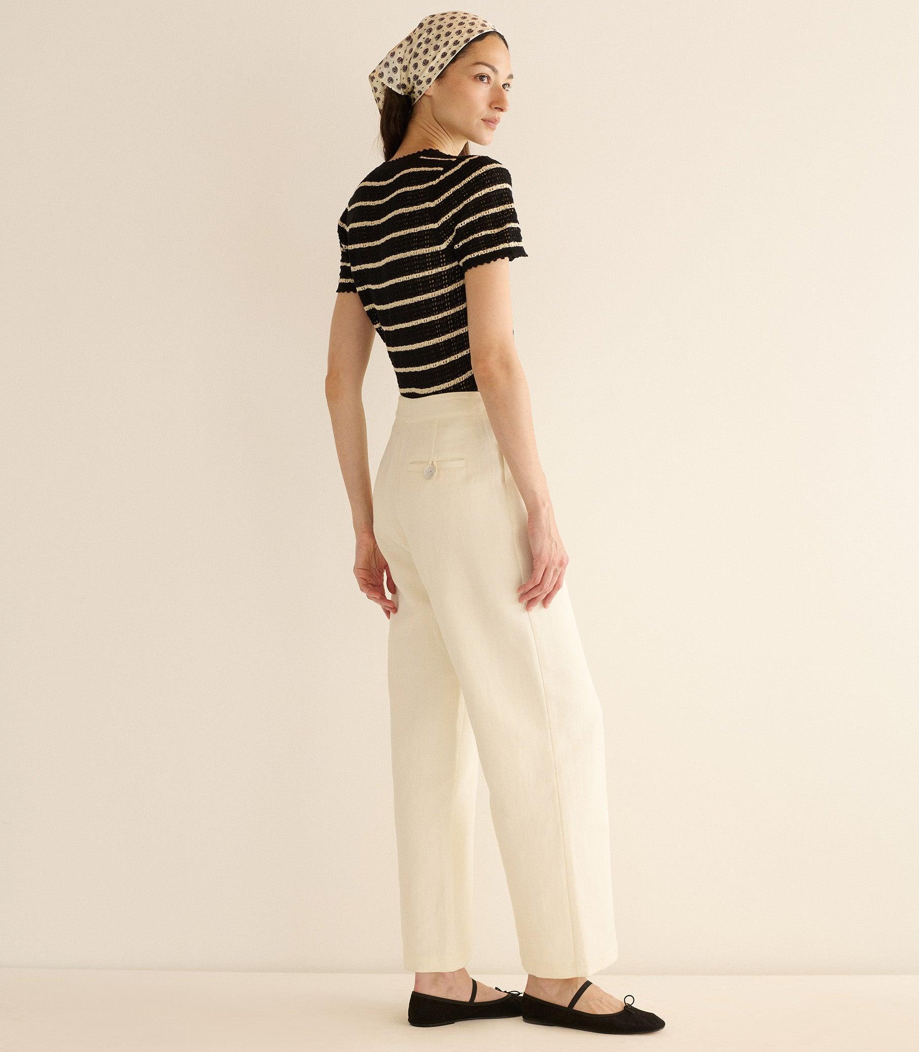 BRANDIE TOP -- NOIR ALLAIRE STRIPE Product Image