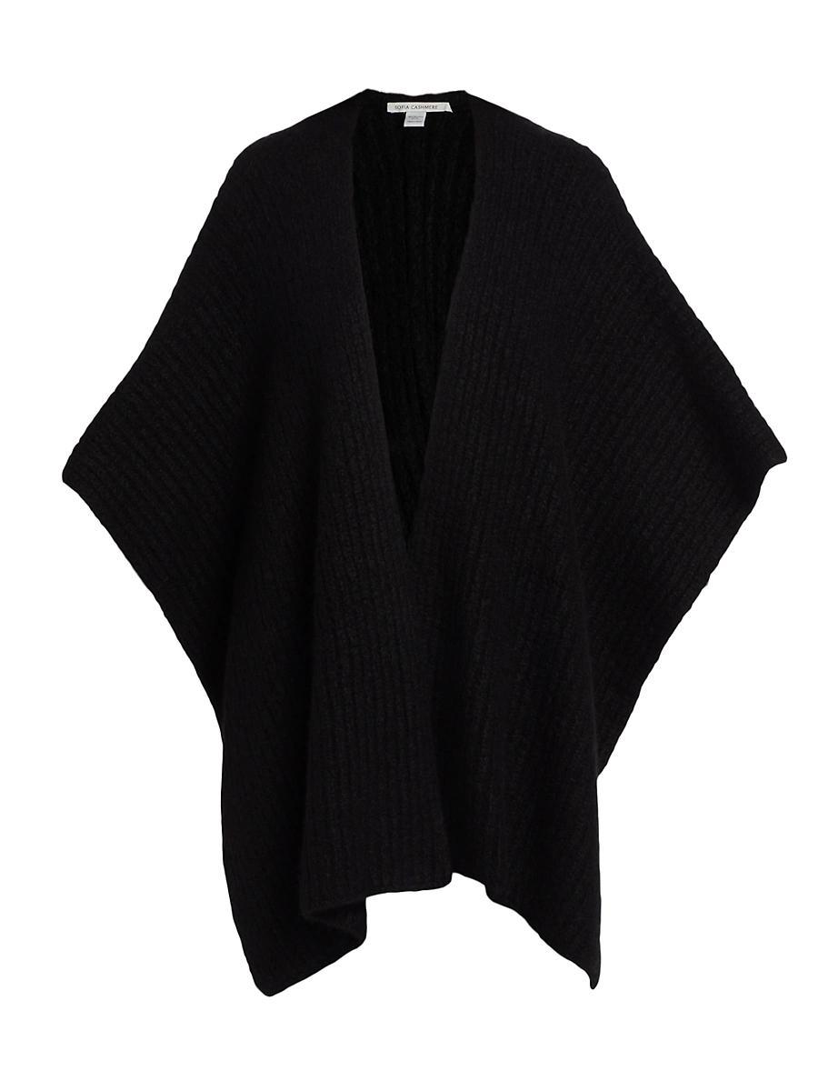 Womens Cashmere-Silk Chunky Knit Cape Product Image