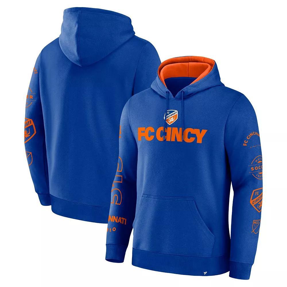 Men's Fanatics  Royal FC Cincinnati Penalty Kick Legacy Pullover Hoodie, Size: 2XL, Fcc Blue Product Image