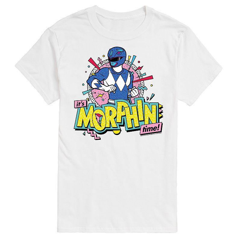 Mens Power Rangers Morphin Time Blue Graphic Tee Product Image