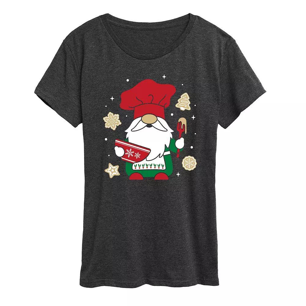 Women's Christmas Baking Gnome Graphic Tee, Girl's, Size: XXL, Blue Product Image