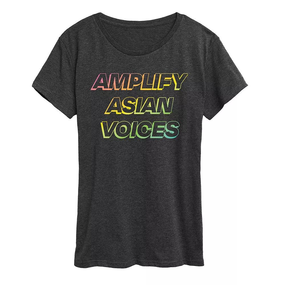 Womens Amplify Asian Voices Graphic Tee Heather Grey Product Image
