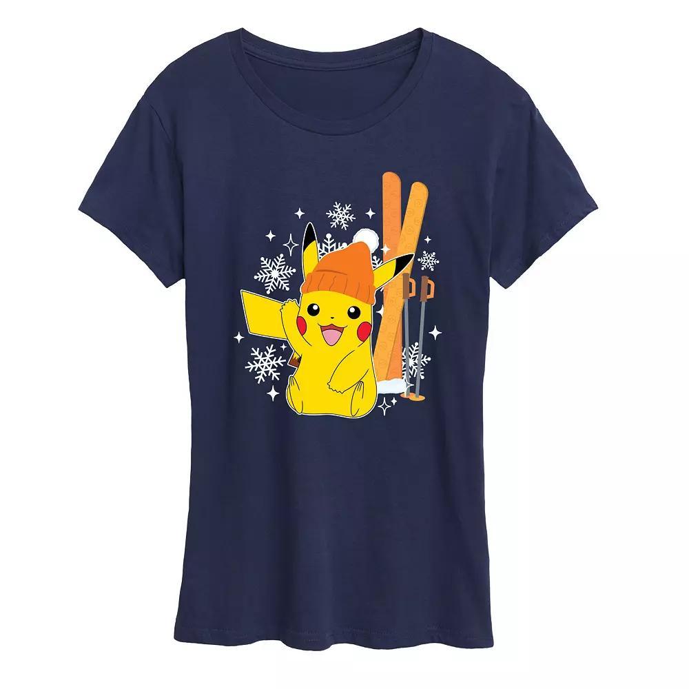 Women's Pokemon Pika Skii Tee, Size: XL, Blue Product Image