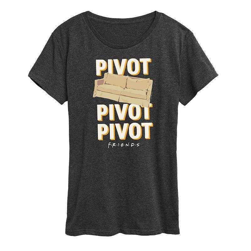 Womens Friends Pivot Couch Graphic Tee, Girls Product Image
