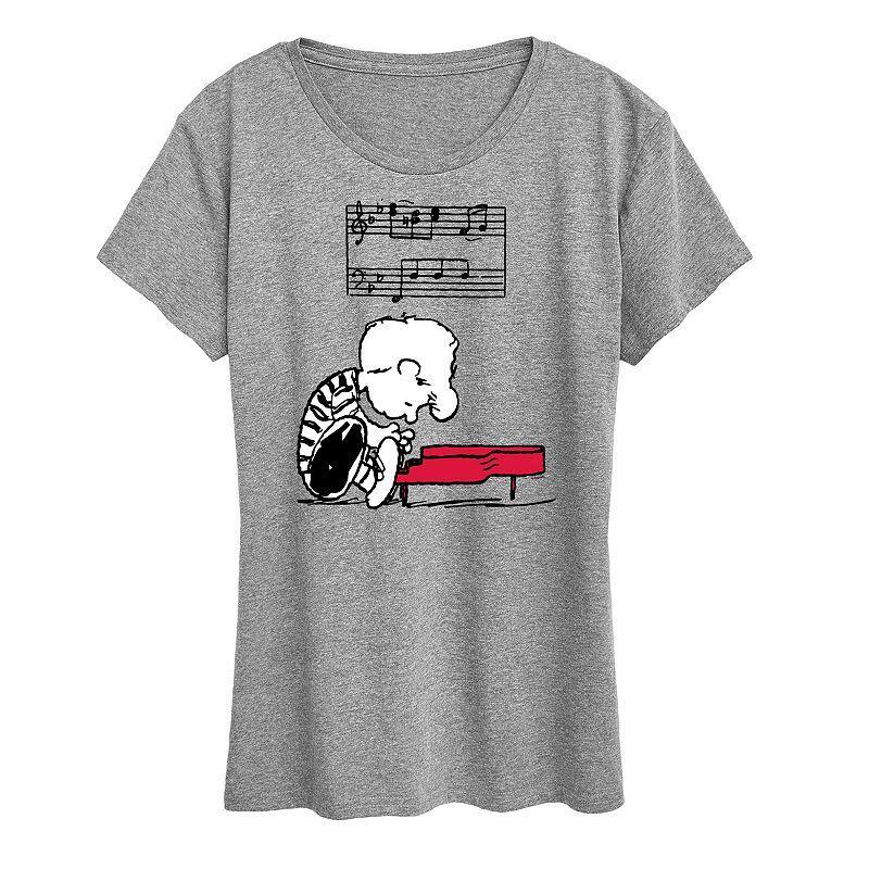 Womens Peanuts Schroeder Piano Graphic Tee Product Image