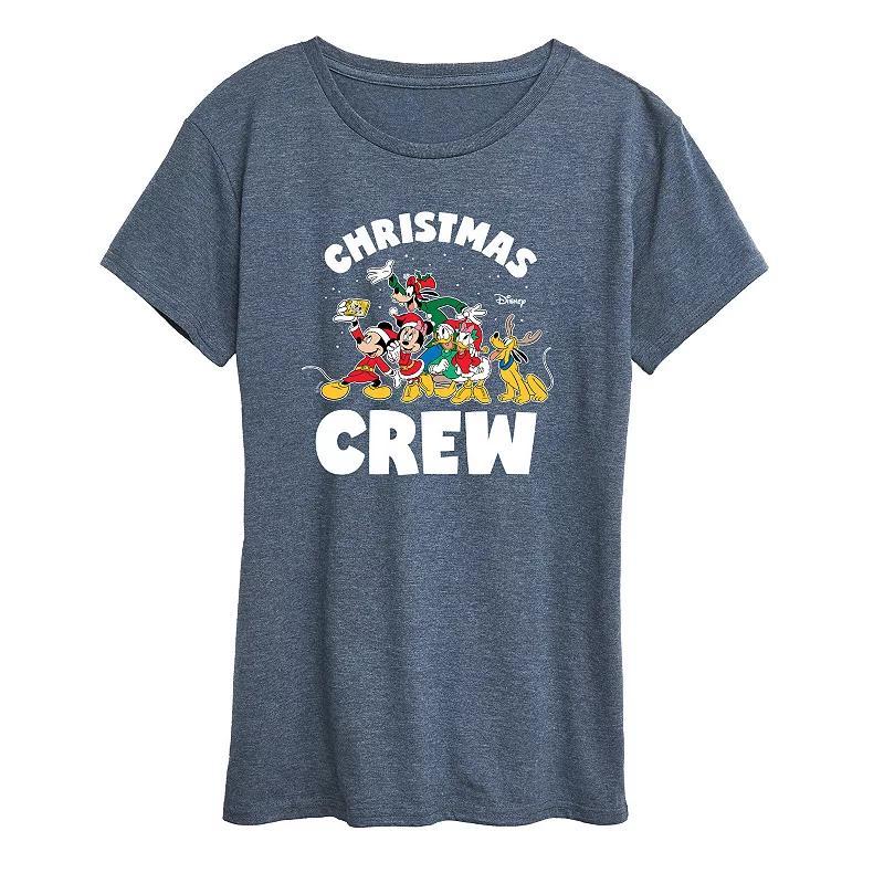 Disneys Mickey and Friends Womens Christmas Crew Graphic Tee, Girls Product Image