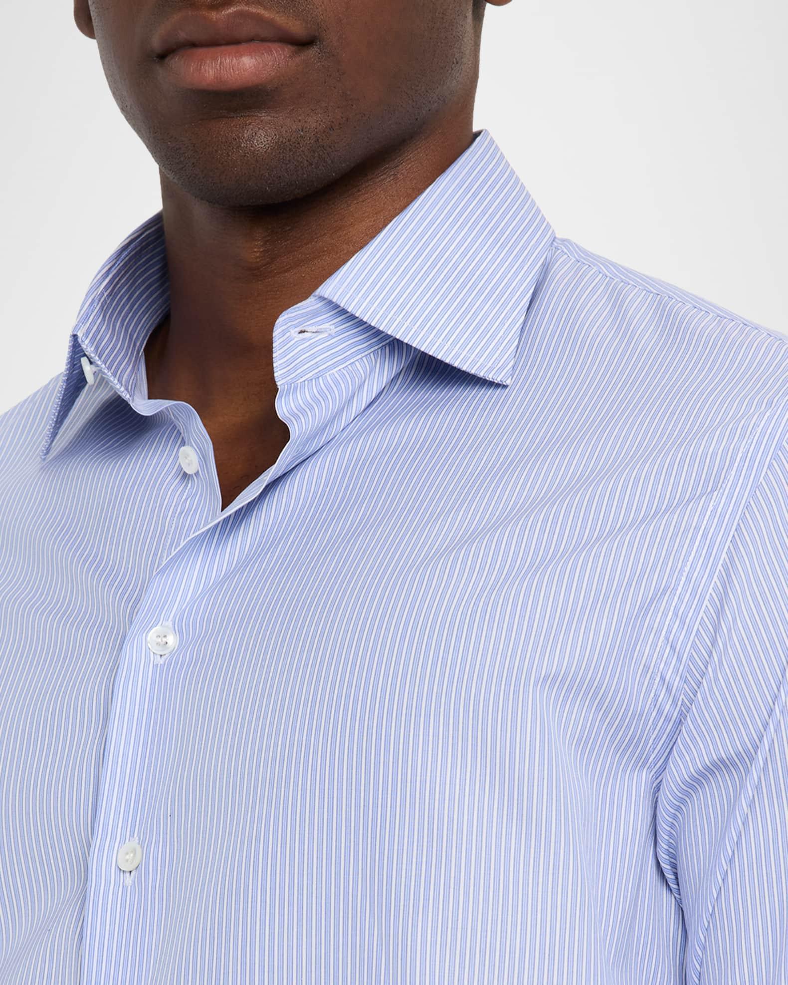 Men's Majesty Cotton Vertical Stripe Dress Shirt Product Image