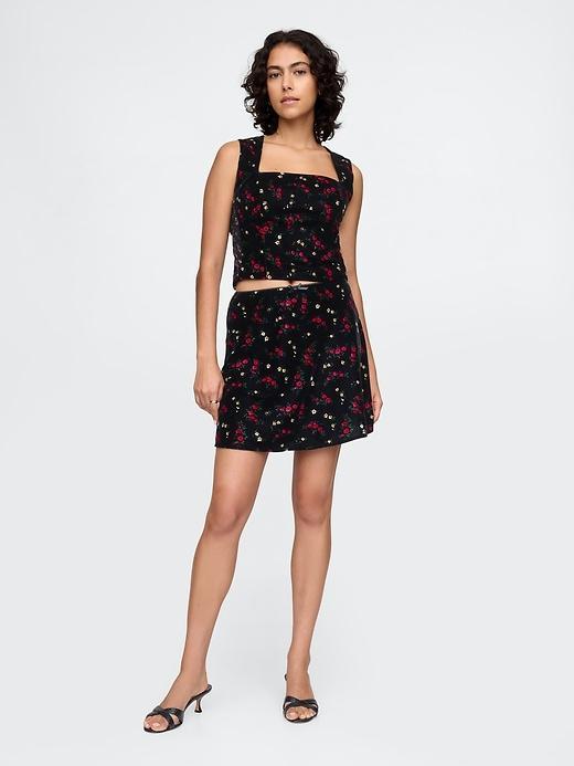Recycled Velvet Mini Skirt Product Image