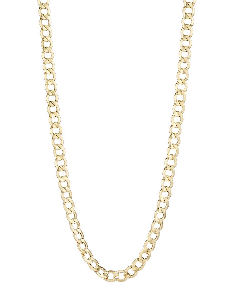 Mens 14K Gold Curb Chain Necklace Product Image