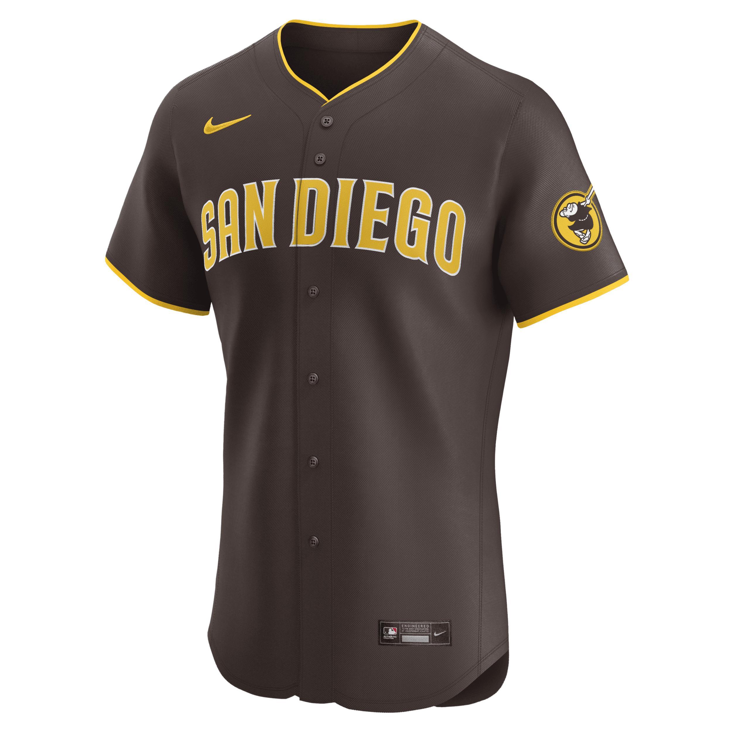 Men's Nike Fernando Tatis Jr. Brown San Diego Padres Road Elite Player Jersey, Size: 52 Product Image