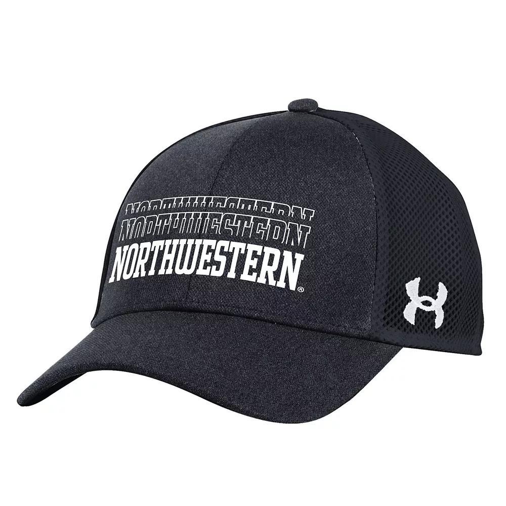 Men's Under Armour  Black Northwestern Wildcats Sideline Blitzing Trucker Adjustable Hat Product Image