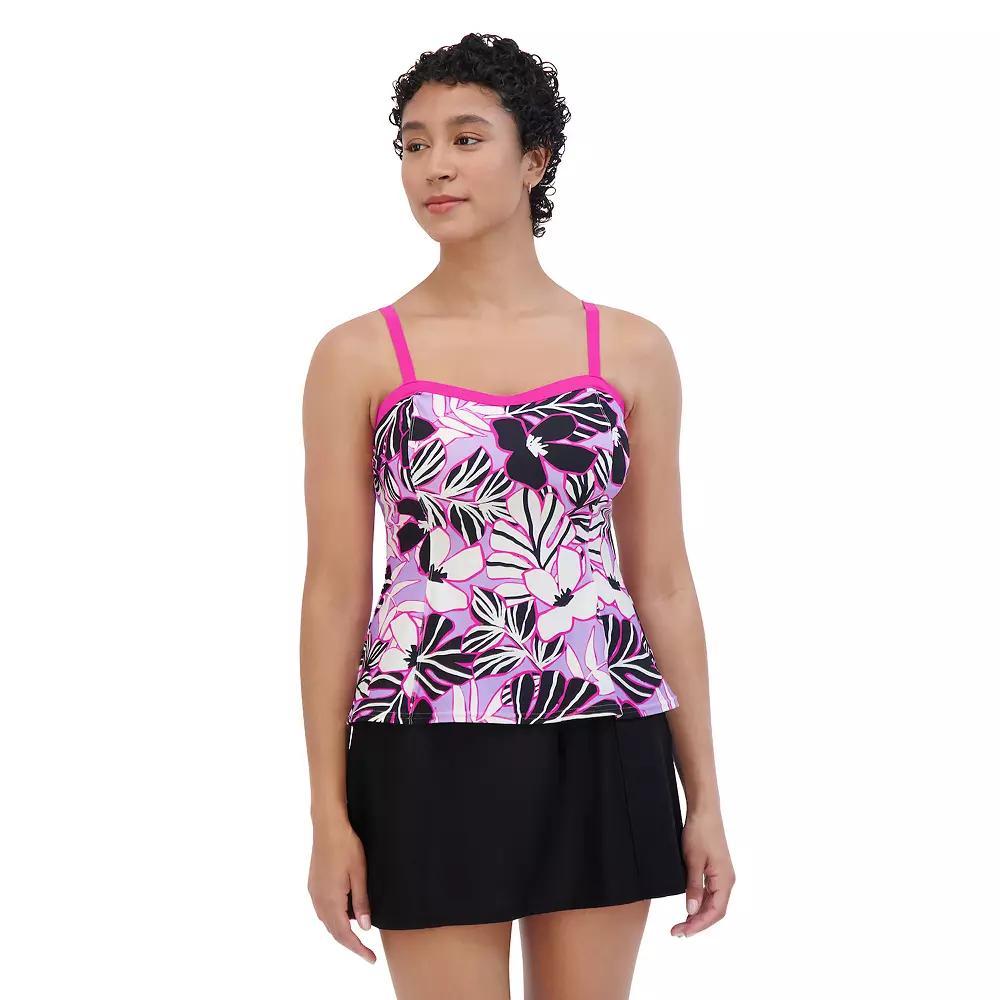 Women's ZeroXposur Zuzu Peplum Tankini Swim Top, Size: Large, Geranium Product Image