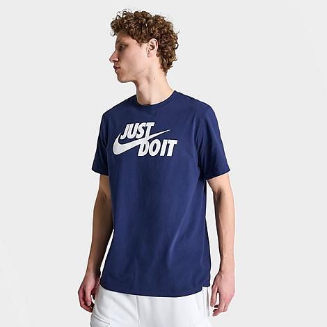 Men's Nike "Just Do It" Logo Tee, Size: Small, Black White Product Image