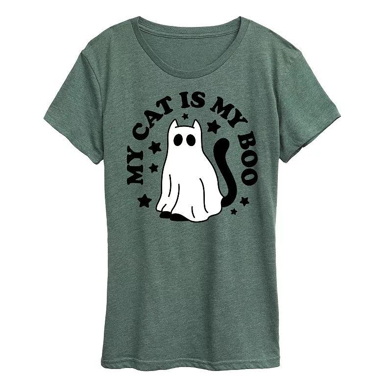 Womens My Cat Is My Boo Graphic Tee Product Image