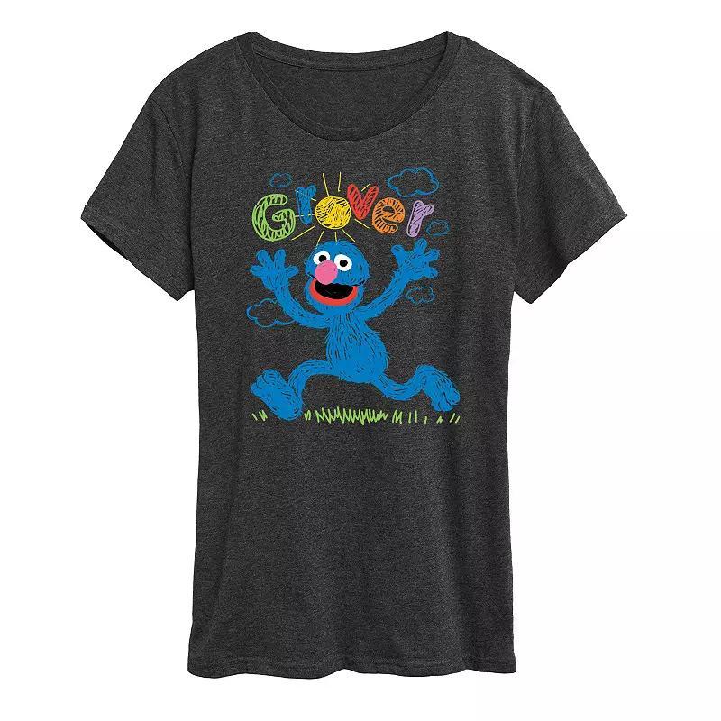 Womens Barbie Lifestyle Silhouette Graphic Tee, Girls Grey Blue Product Image