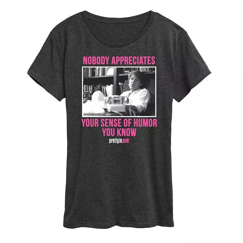 Womens Pretty In Pink Nobody Humor Graphic Tee, Girls Product Image
