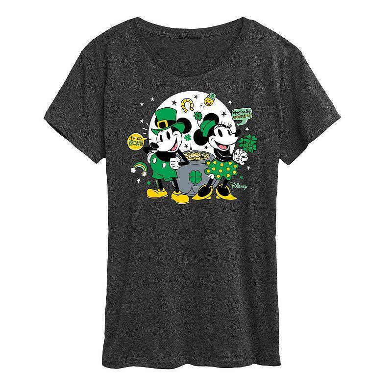 Disney's Mickey Mouse Women's Peace Love Graphic Tee, Girl's, Size: XXL, Heather Grey Product Image