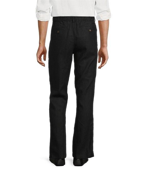 Caribbean Flat Front Fancy Linen Pants Product Image
