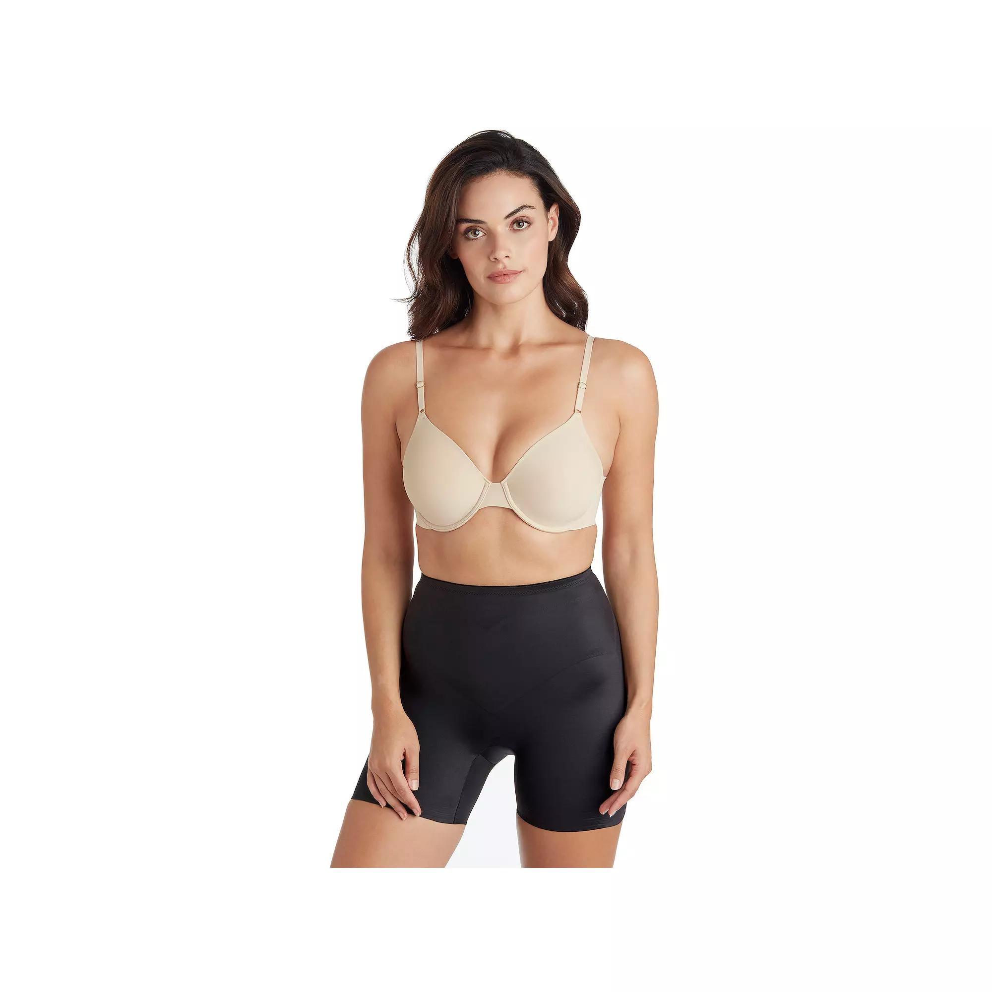 Women's Naomi & Nicole® Firm Control Shapewear Adjusts to You Mid-Thigh 7458, Size: Large, Black Product Image