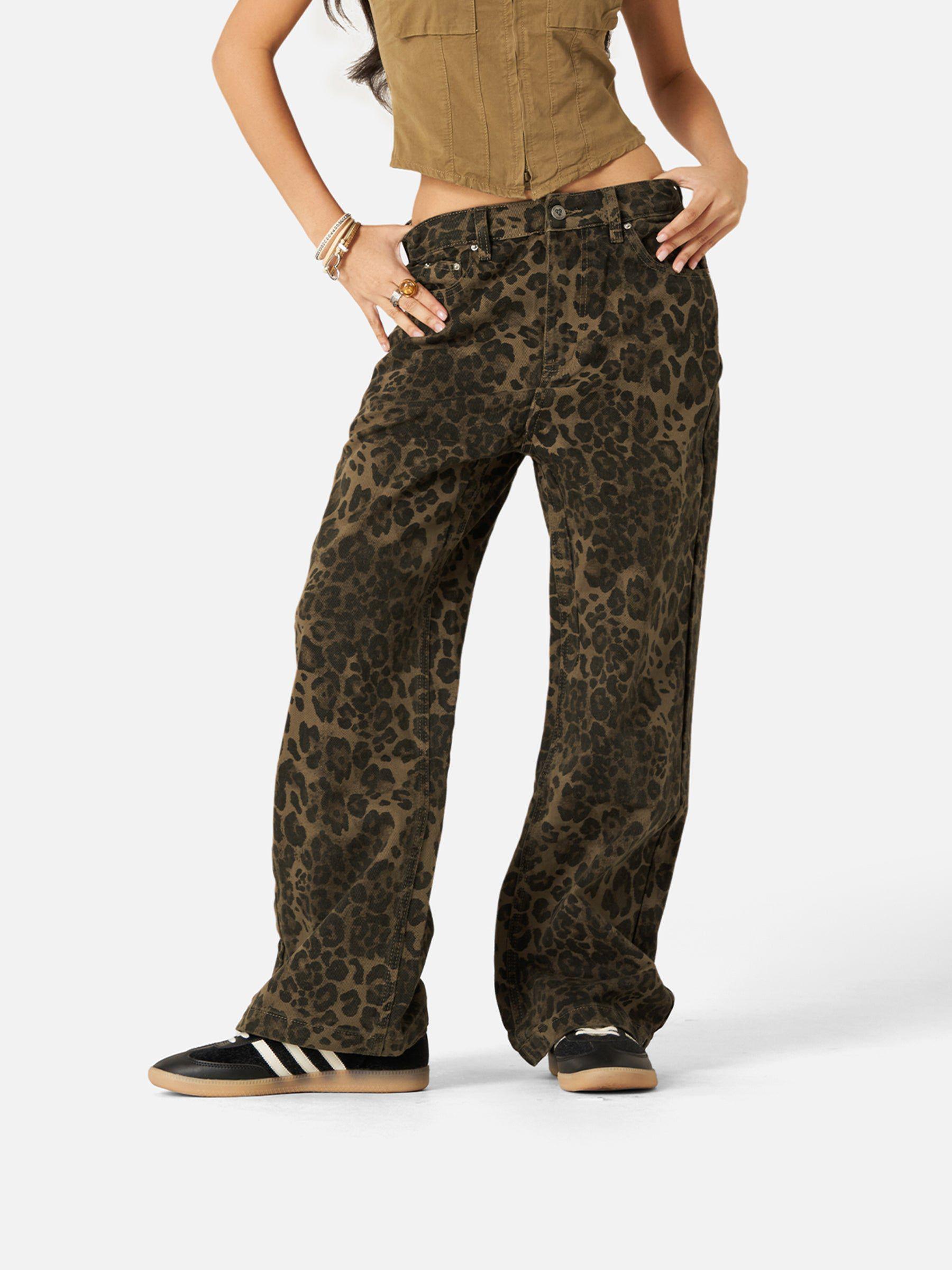 Aelfric Eden Leopard Print Jeans Product Image