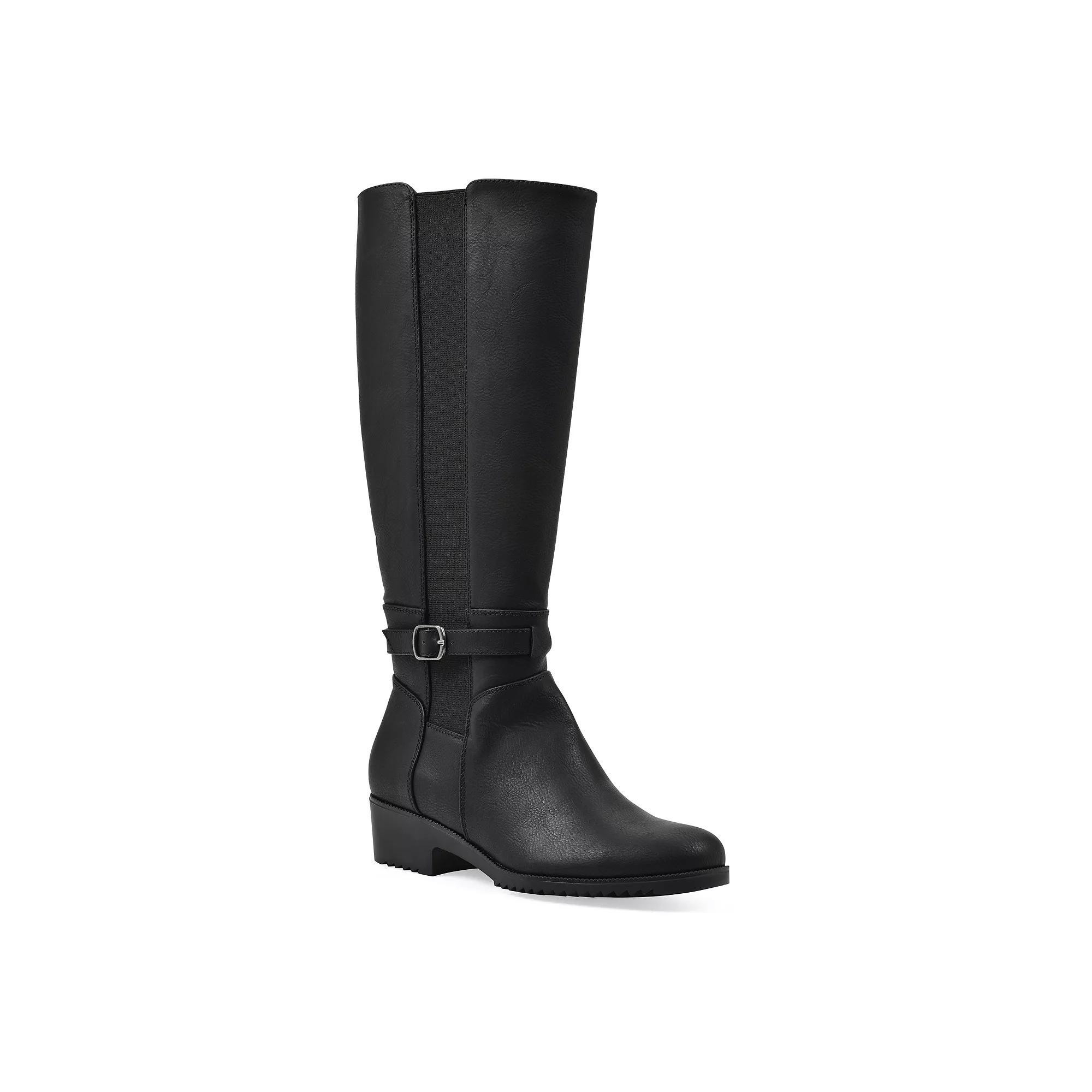 Cliffs by White Mountain Durra Women's Riding Boots, Size: 8.5 Wide, Black Burn Smo Product Image