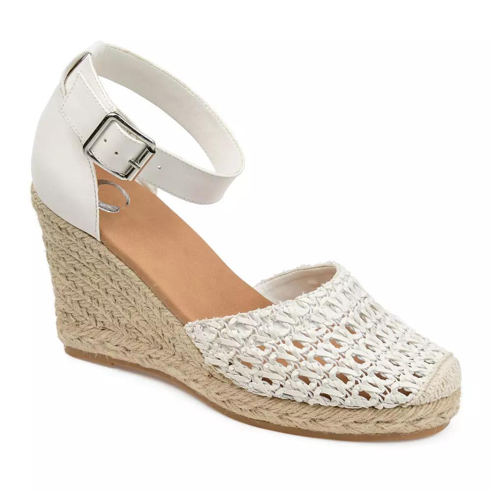 Journee Sierra Women's Wedge Sandals, Size: 10, White Product Image