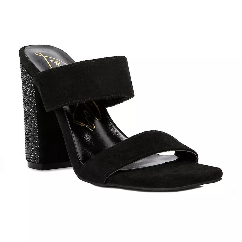 London Rag Sass Women's Block Heel Sandals, Size: 10, Black Product Image