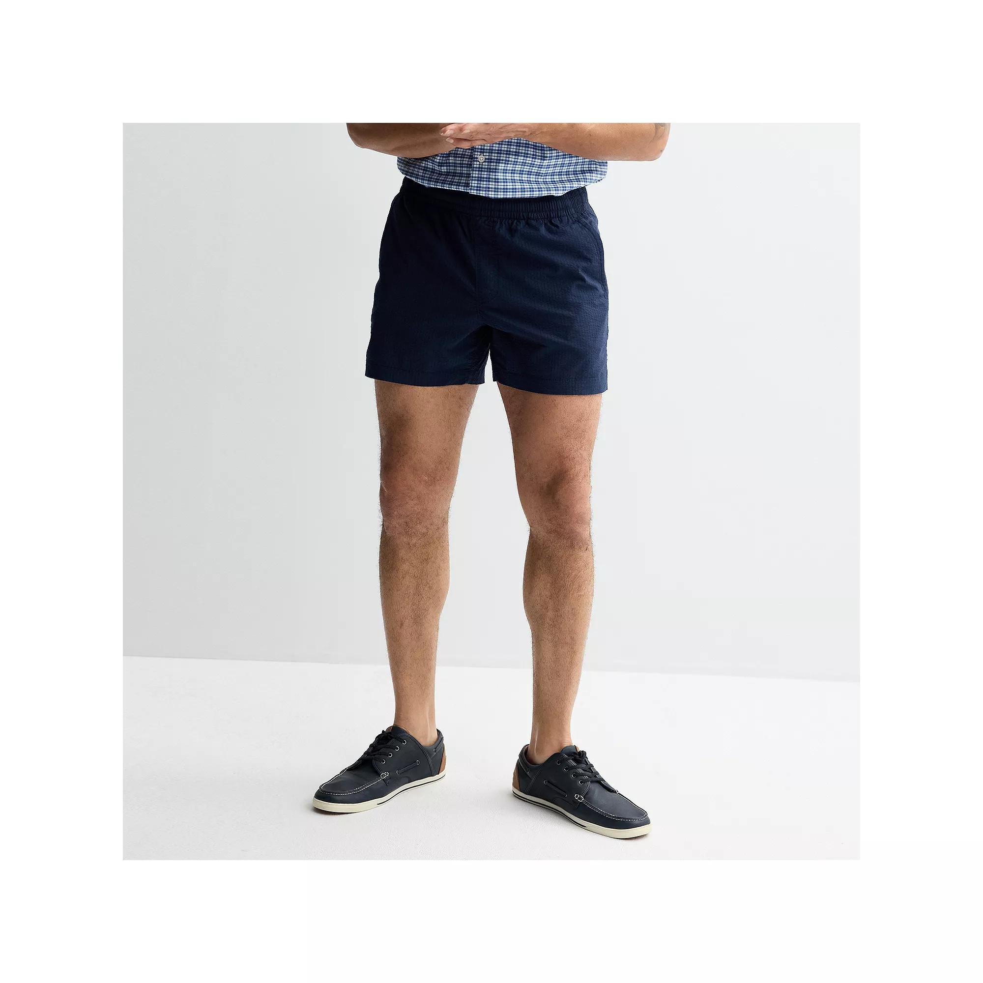 Men's Sonoma Goods For Life® 5" Everyday Pull-On Shorts, Size: Large 5 INCH, Blue Seersucker Product Image