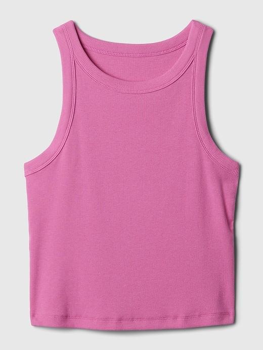Modern Rib Cropped Halter Top Product Image