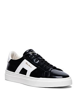Santoni Mens Double Buckle Lace Up Sneakers Product Image