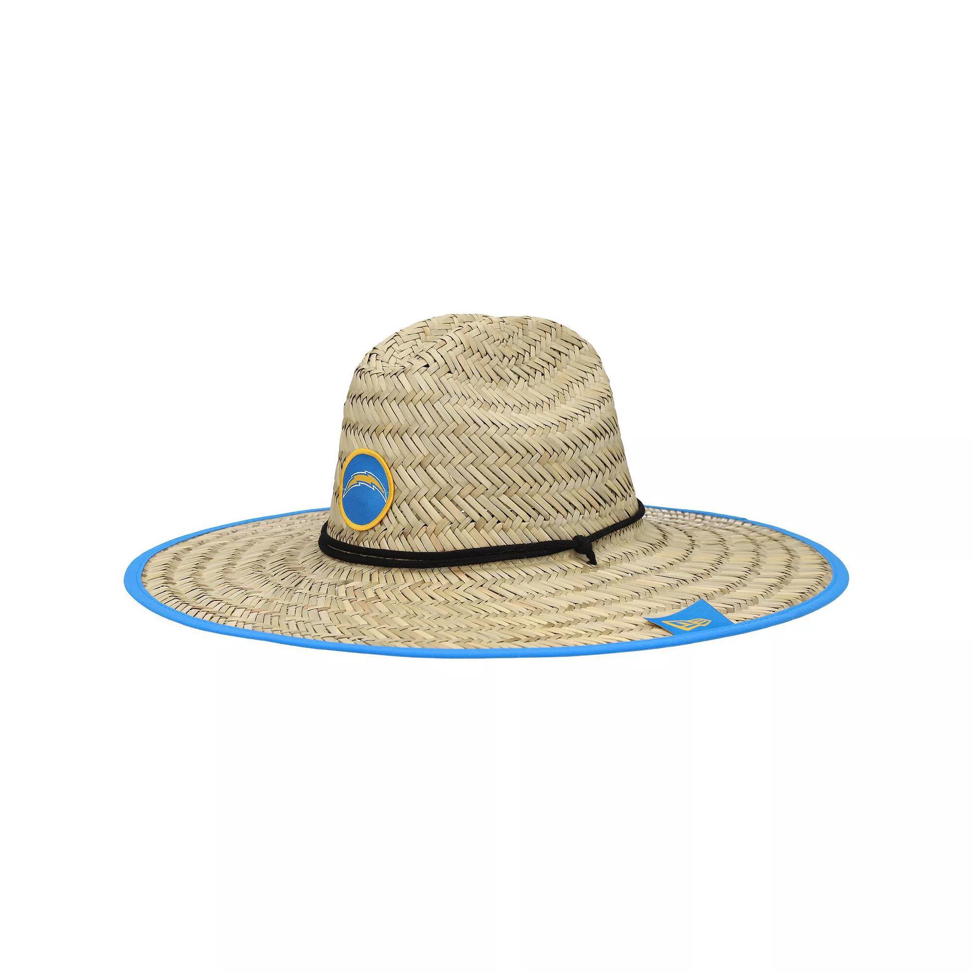 Men's New Era Natural Los Angeles Chargers 2021 NFL Training Camp Official Straw Lifeguard Hat, Beige Product Image