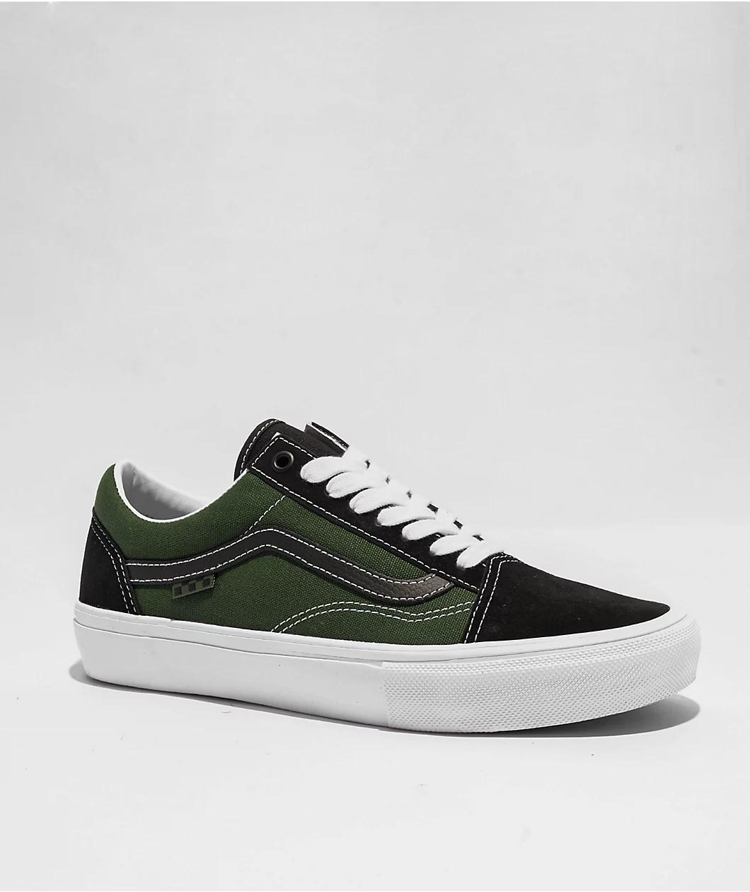 Vans Skate Old Skool Safari Black & Greenery Skate Shoes  Product Image