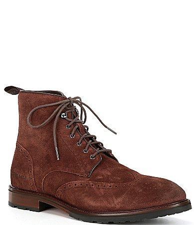 Cole Haan Berkshire Lug Wing Tip Boot (Madeira Suede Scot Water-Resistant) Men's Boots Product Image