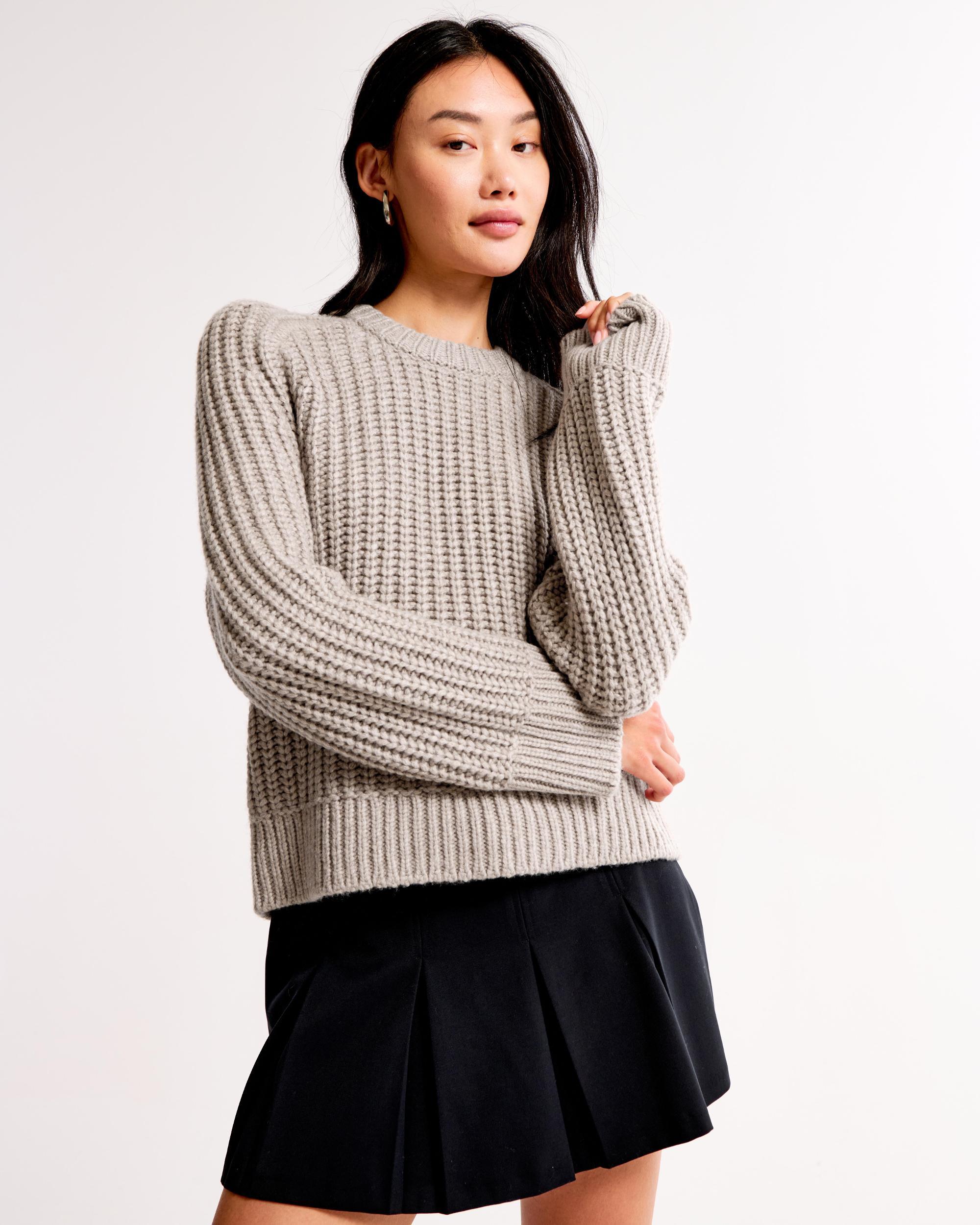 The A&F Madeline Wool-Blend Crew Sweater Product Image