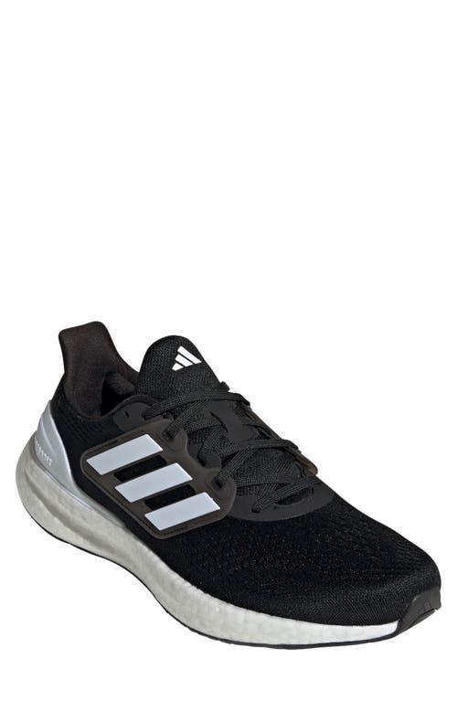 adidas Mens Pureboost 23 - Running Shoes White/White/Black Product Image