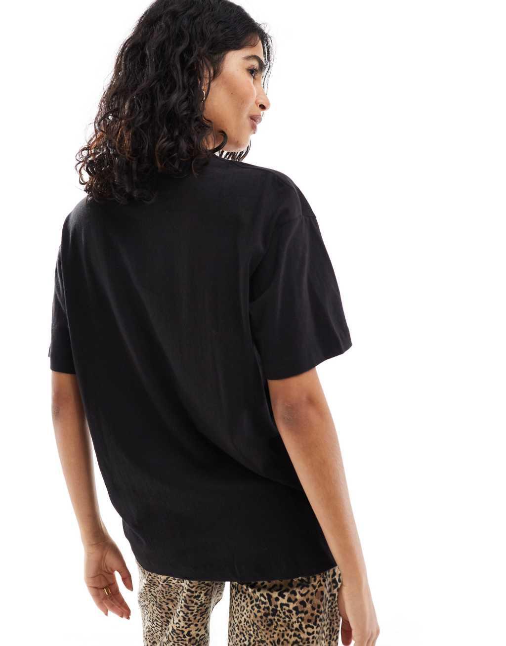 Cotton On boxy oversized T-shirt in black Product Image