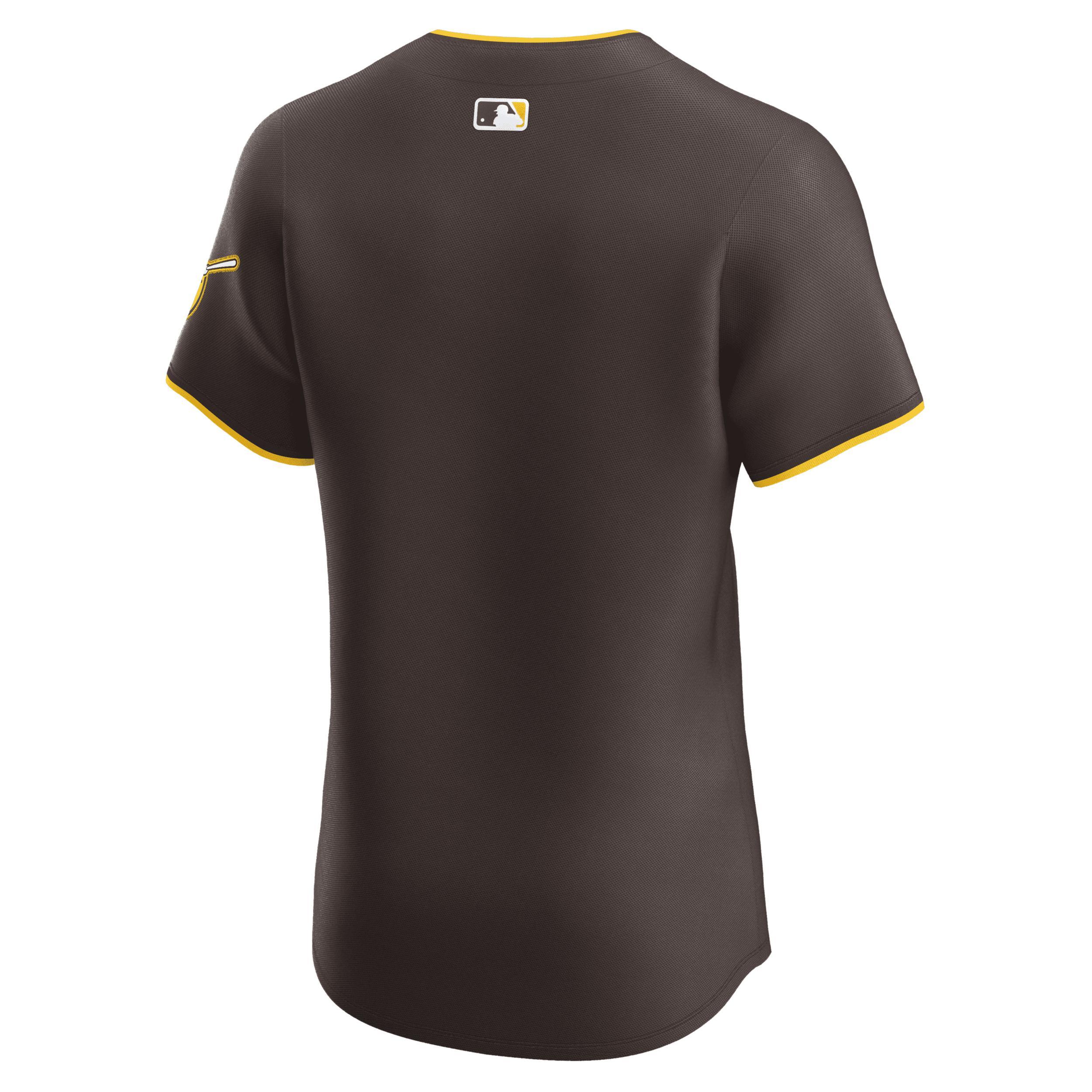 Men's Nike Brown San Diego Padres Road Vapor Premier Elite Patch Jersey, Size: 44 Product Image