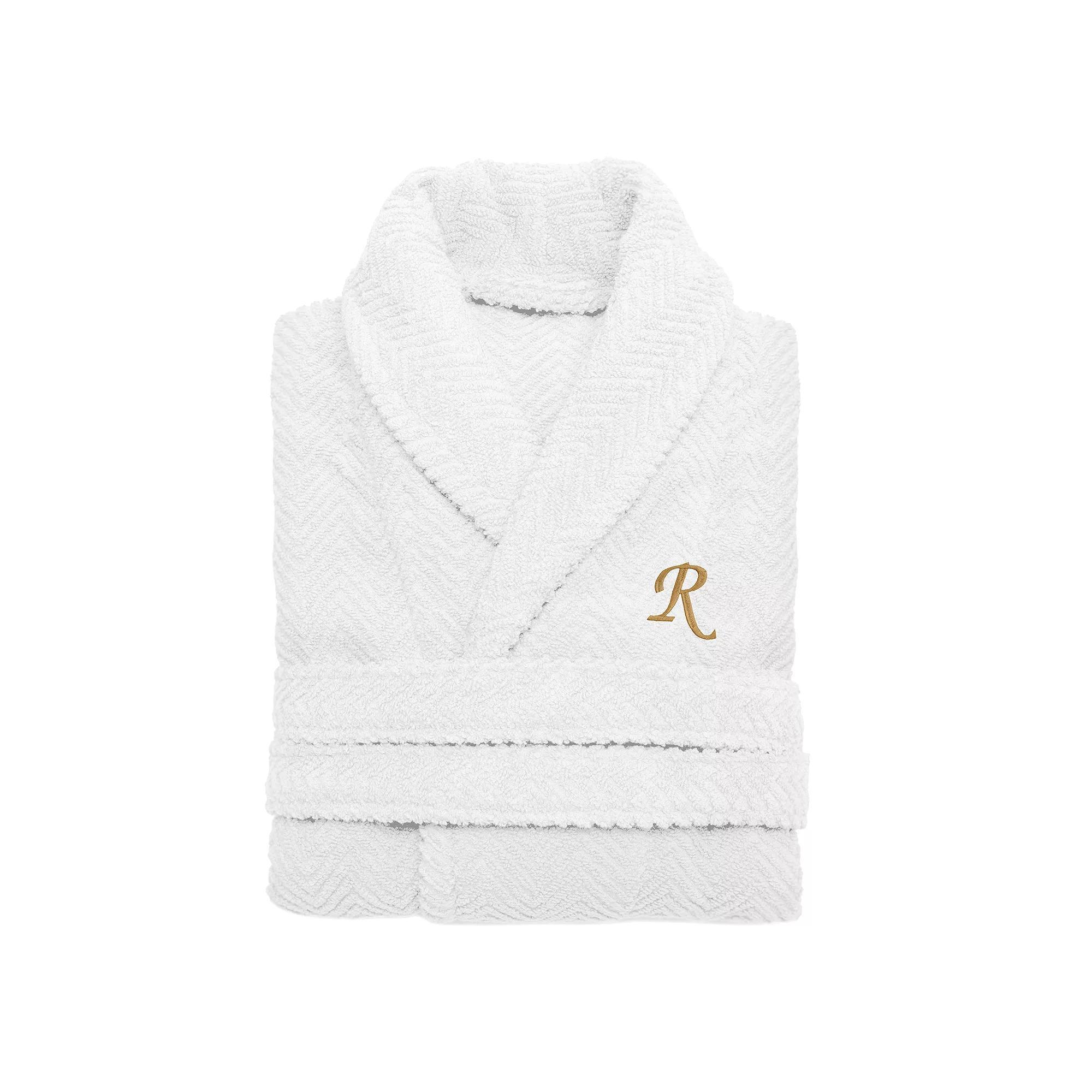 Linum Home Textiles Turkish Cotton Personalized Herringbone Weave Bathrobe, Womens Product Image